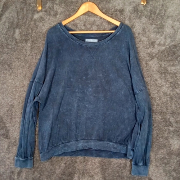 We The Free People Acid Wash Thin Sweatshirt Womens Large Oversize - Picture 10 of 11